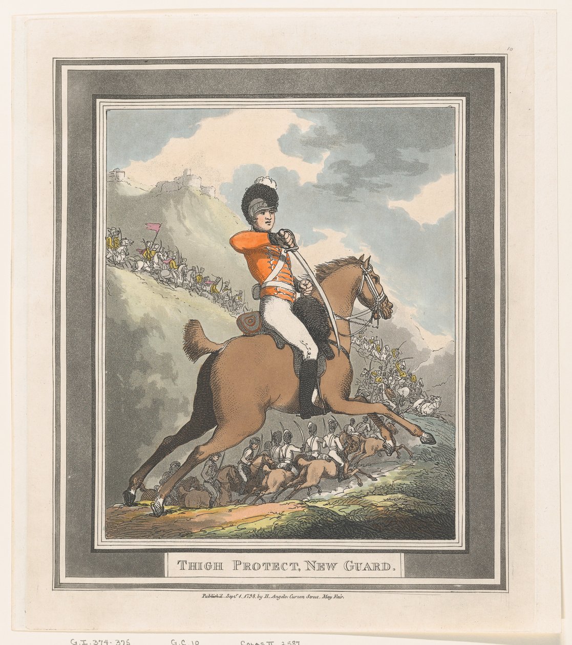 Thigh Protect, New Guard, 1 september 1798., 1 september 1798. av Thomas Rowlandson