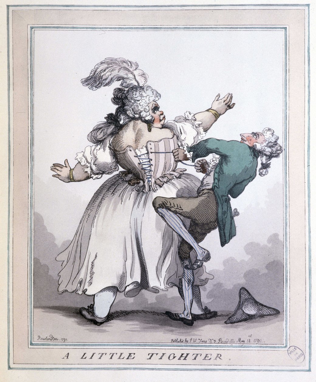 Tighten More - Tryck av Rowlandson, i "The corset in art and morals from the 13th to the 20th century" av F. Libron och H. Clouzot av Thomas Rowlandson