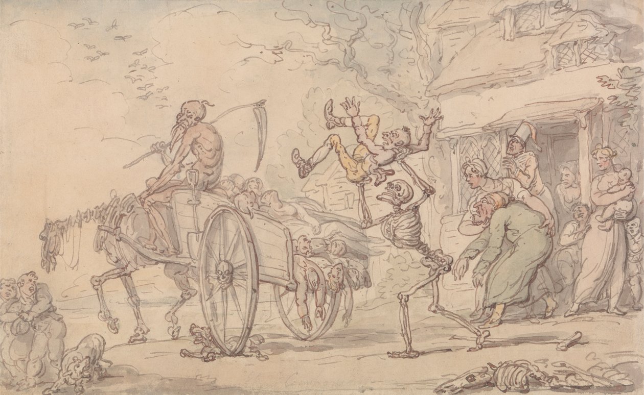 Time and Death och Goody Barton av Thomas Rowlandson