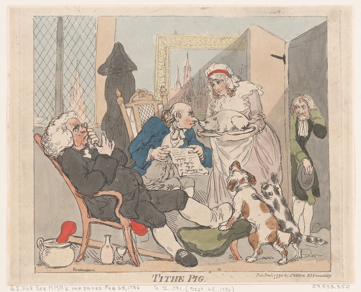 Tiondesvin, 1 januari 1790., 1 januari 1790. av Thomas Rowlandson