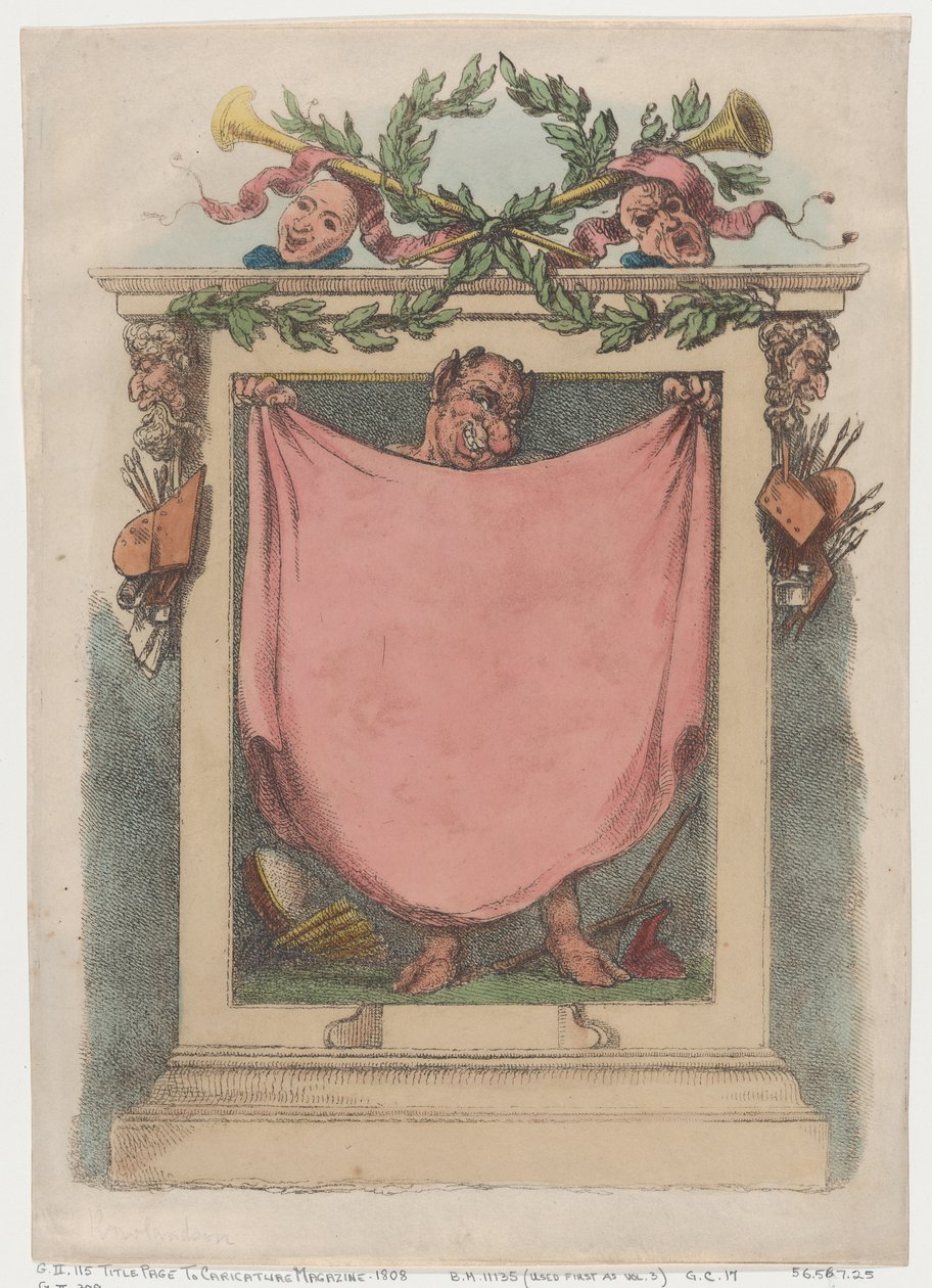 Titelsida, Rowlandsons Caricature Magazine, 1808., 1808. av Thomas Rowlandson