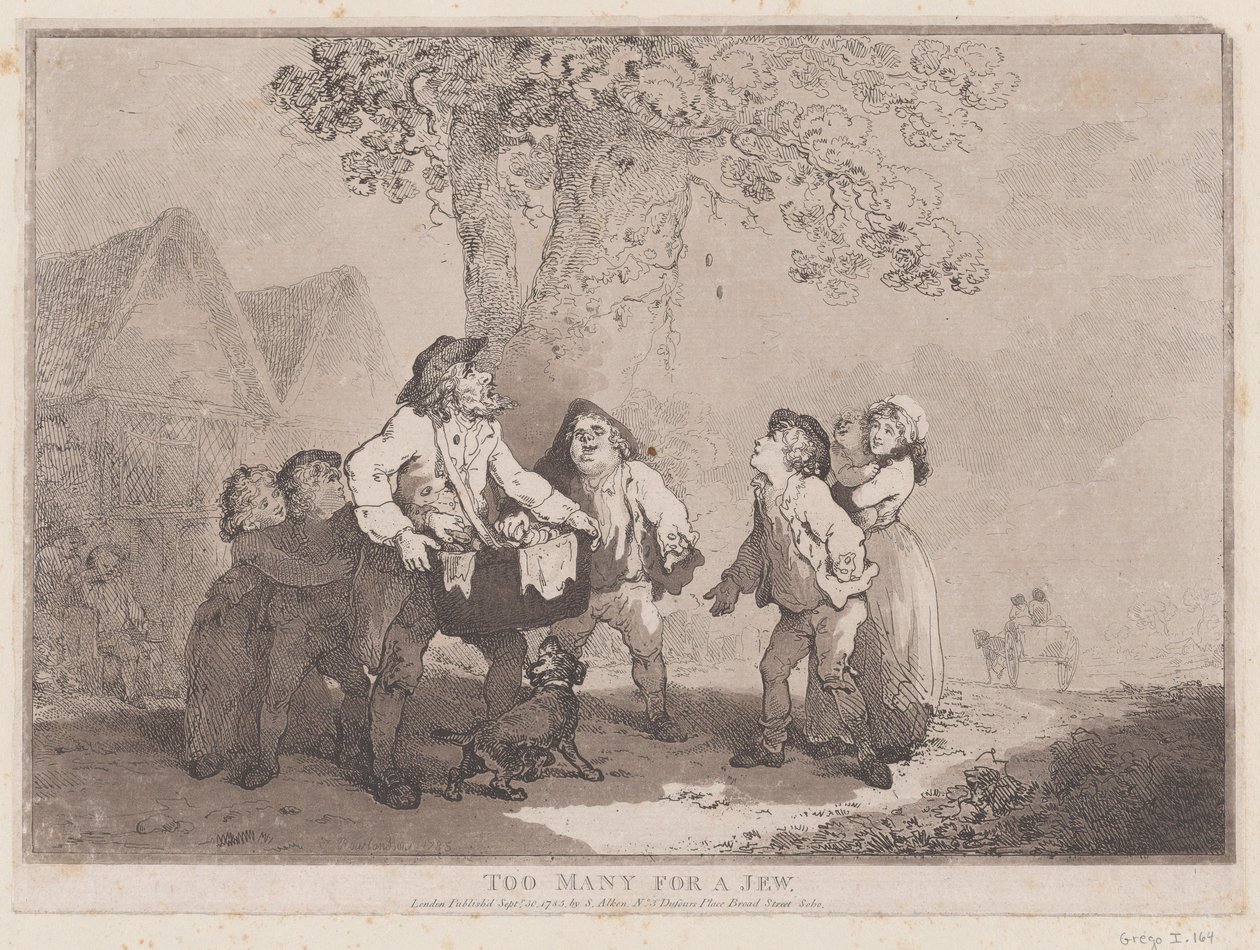 För många för en jude, 20 september 1785, 20 september 1785. av Thomas Rowlandson