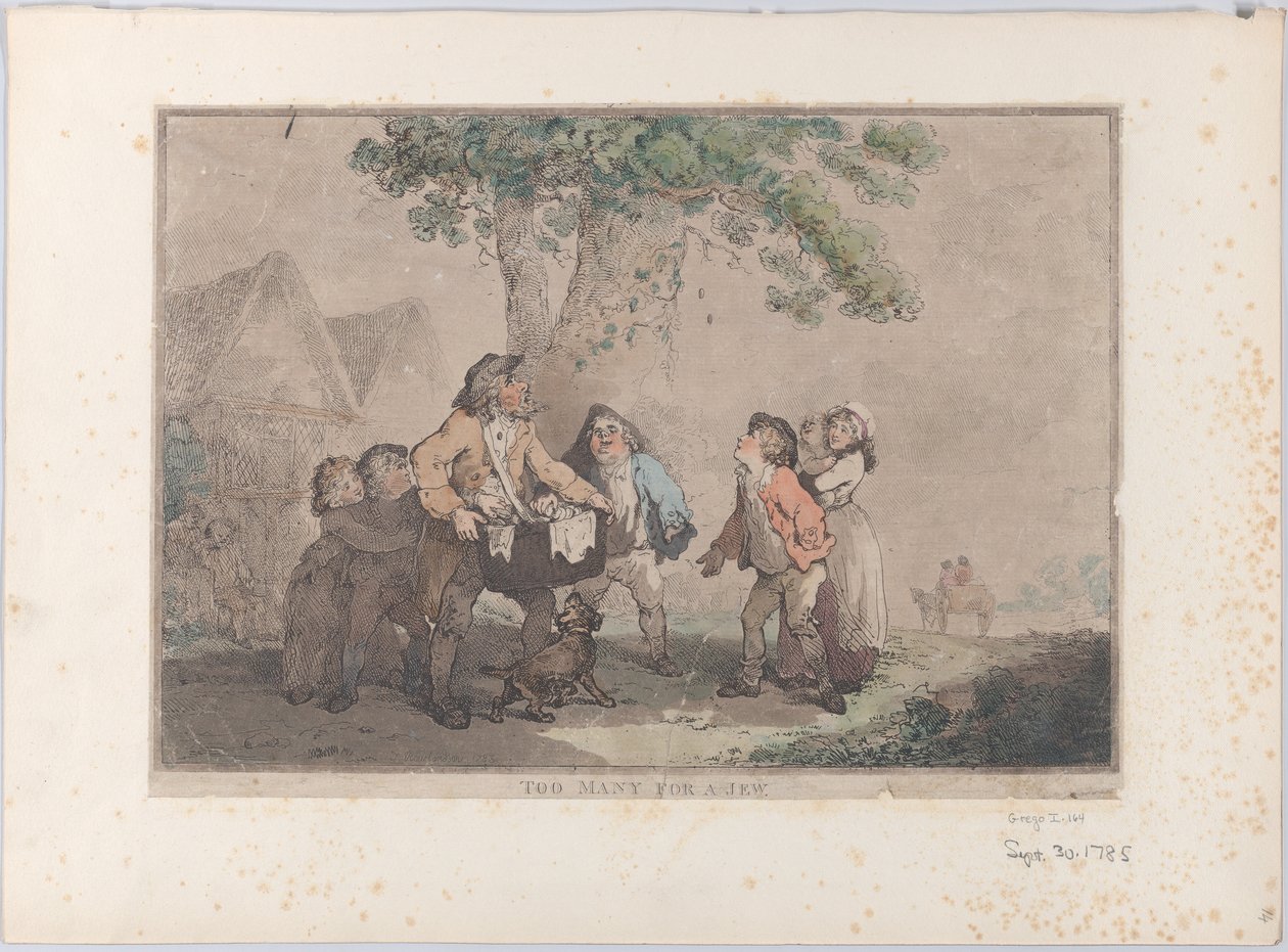 För många för en jude, 20 september 1785, 20 september 1785. av Thomas Rowlandson