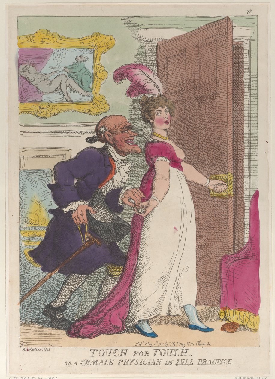 Touch for Touch eller en kvinnlig läkare i full praktik, 1 maj 1811., 1 maj 1811. av Thomas Rowlandson