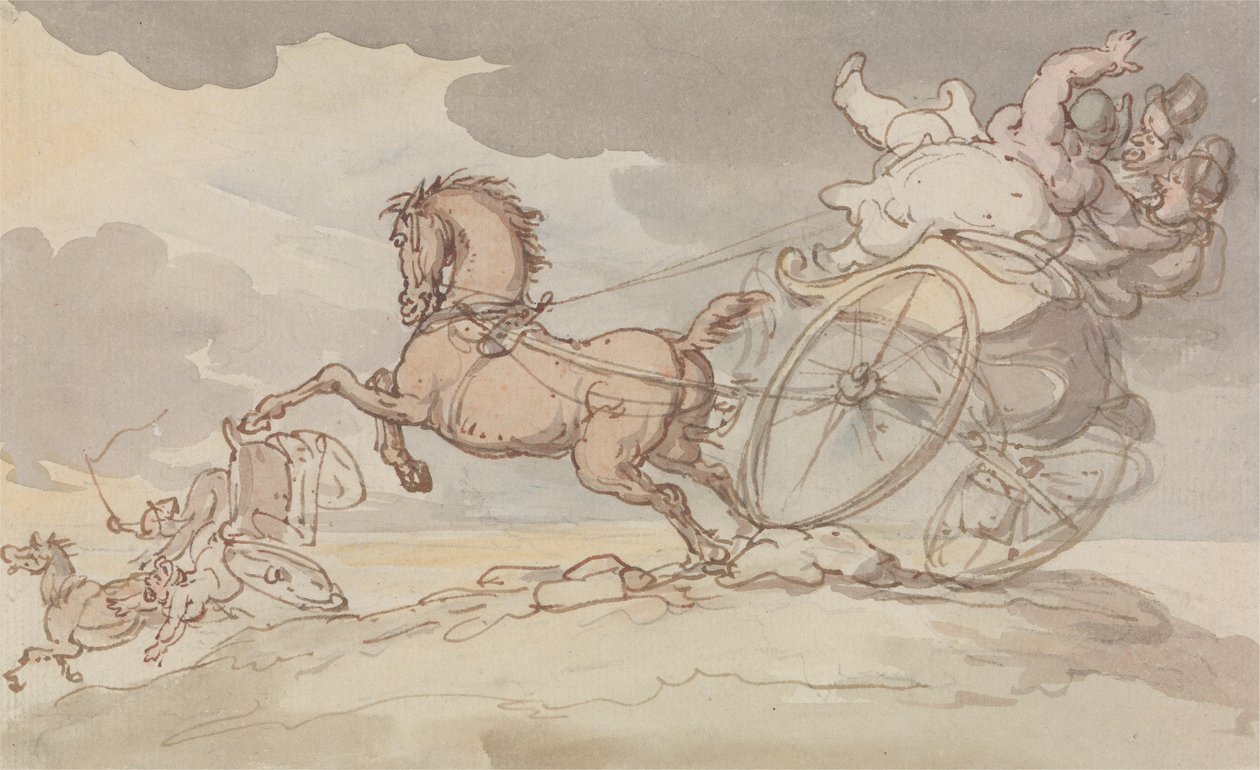 Två spelningar i trubbel av Thomas Rowlandson