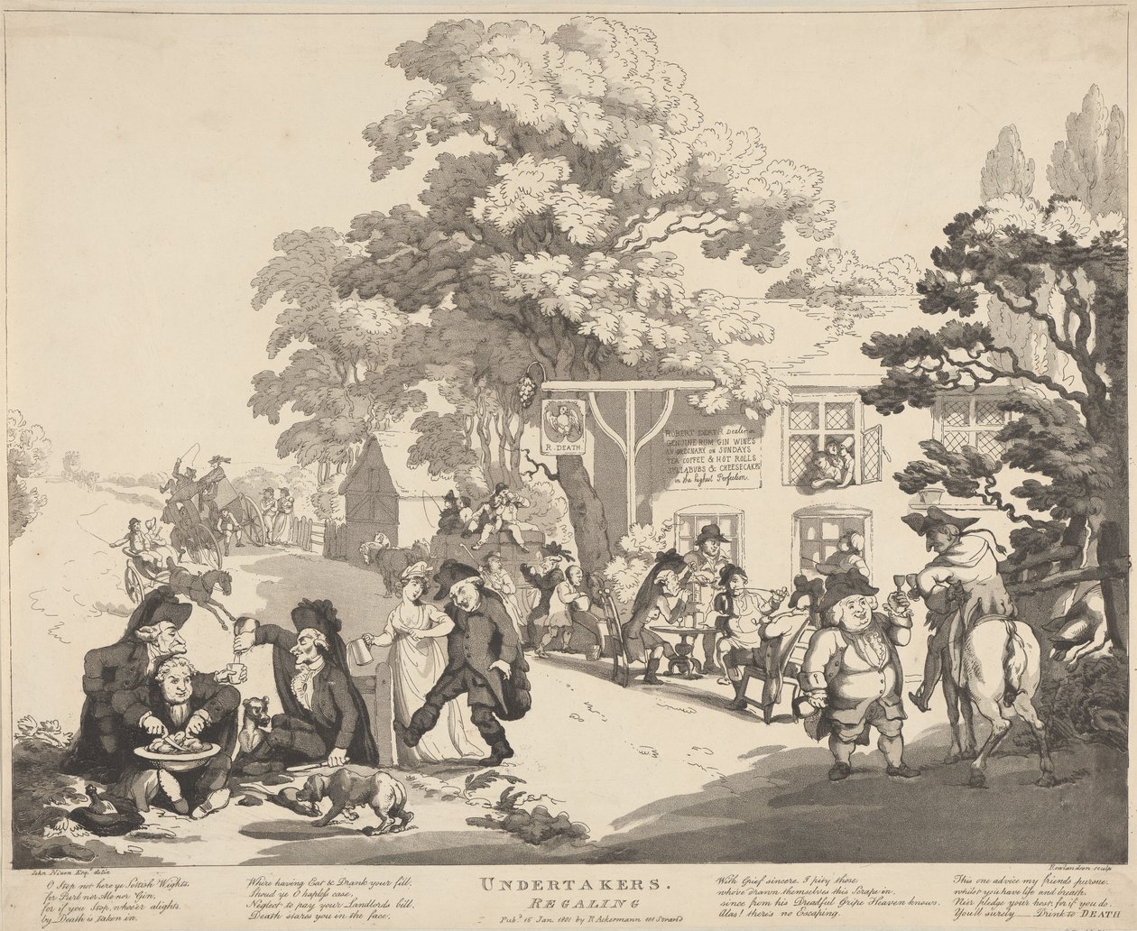 Begravningsentreprenörernas festmåltid av Thomas Rowlandson