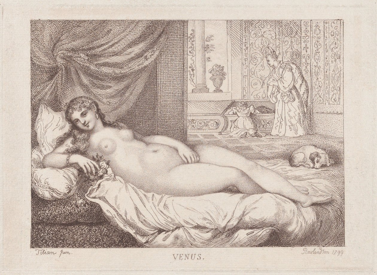 Venus av Urbino, 1799, 1799. av Thomas Rowlandson