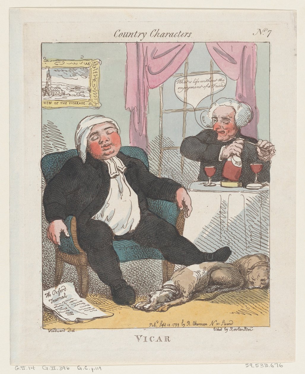 Kyrkoherde, 10 september 1799., 10 september 1799. av Thomas Rowlandson