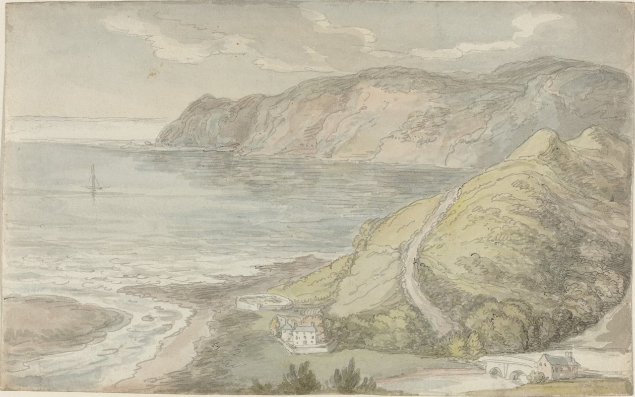 Utsikt från Inn at Lynton av Thomas Rowlandson
