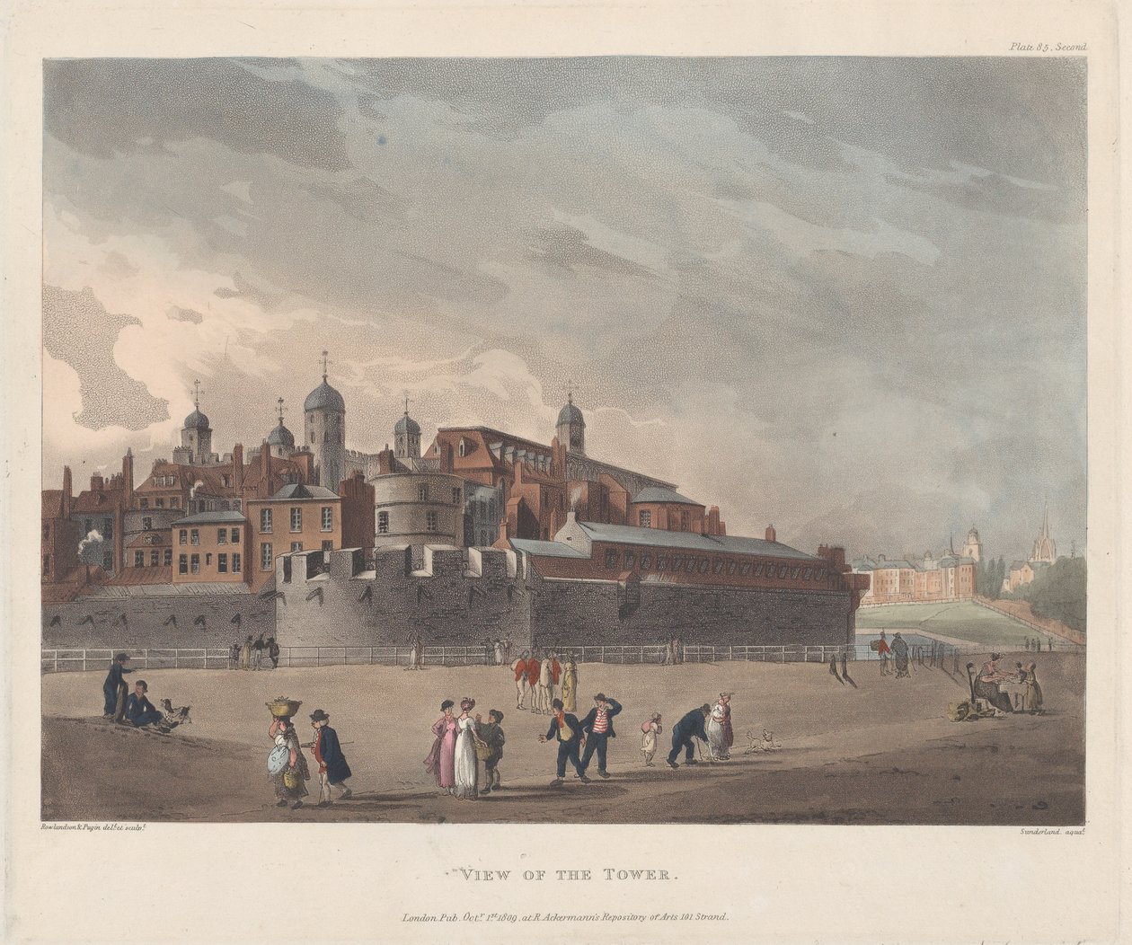Utsikt över tornet, 1 oktober 1809., 1 oktober 1809 av Thomas Rowlandson