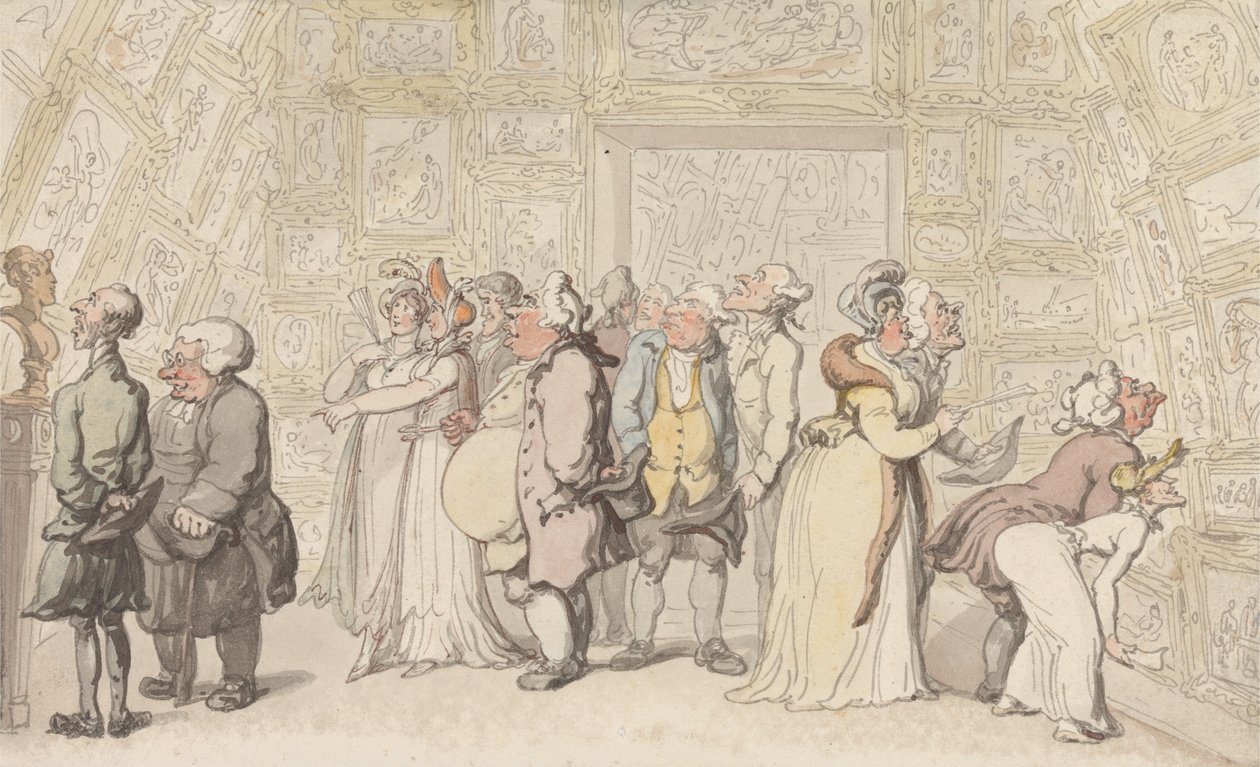 Utställning på Royal Academy av Thomas Rowlandson