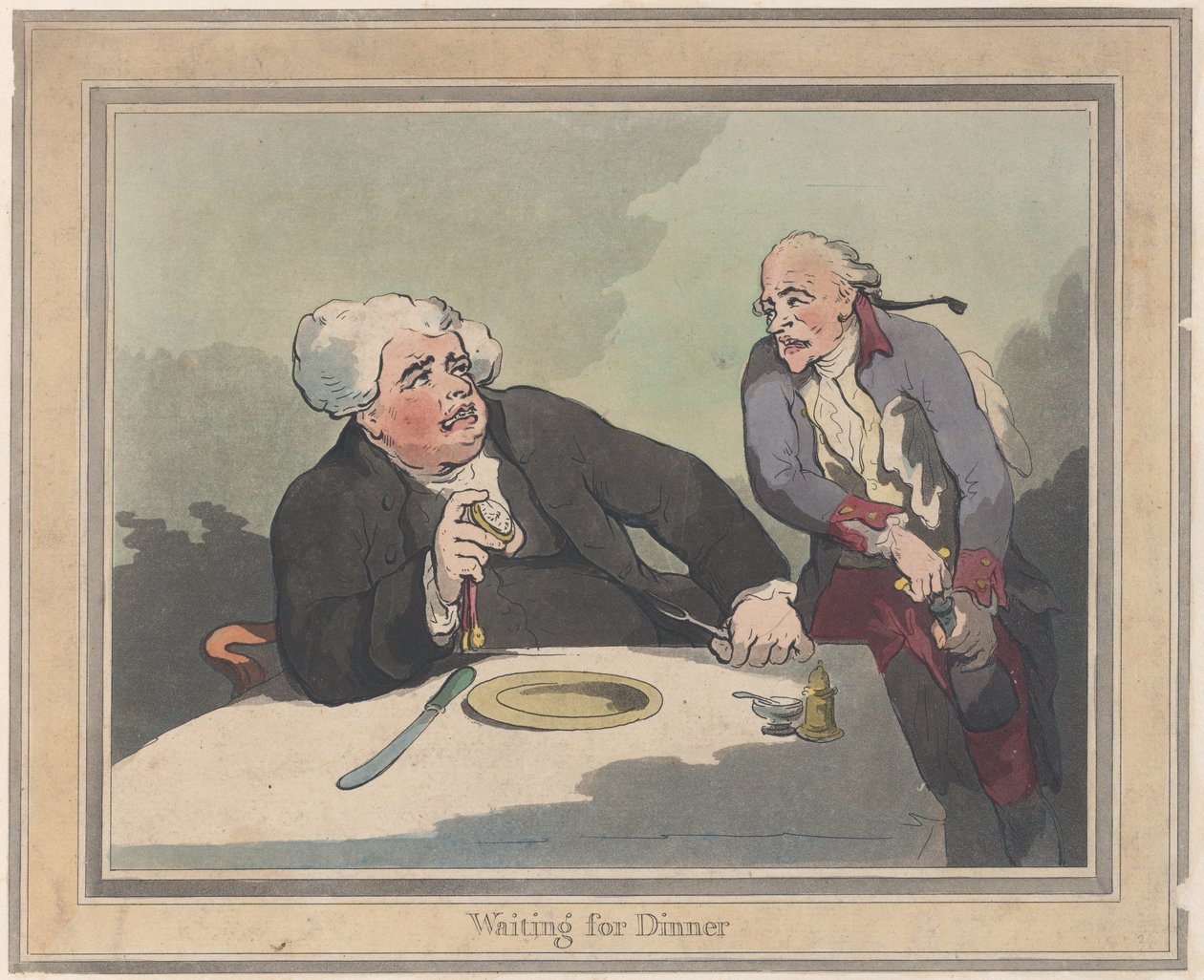 I väntan på middag, 5 november 1792, 5 november 1792. av Thomas Rowlandson