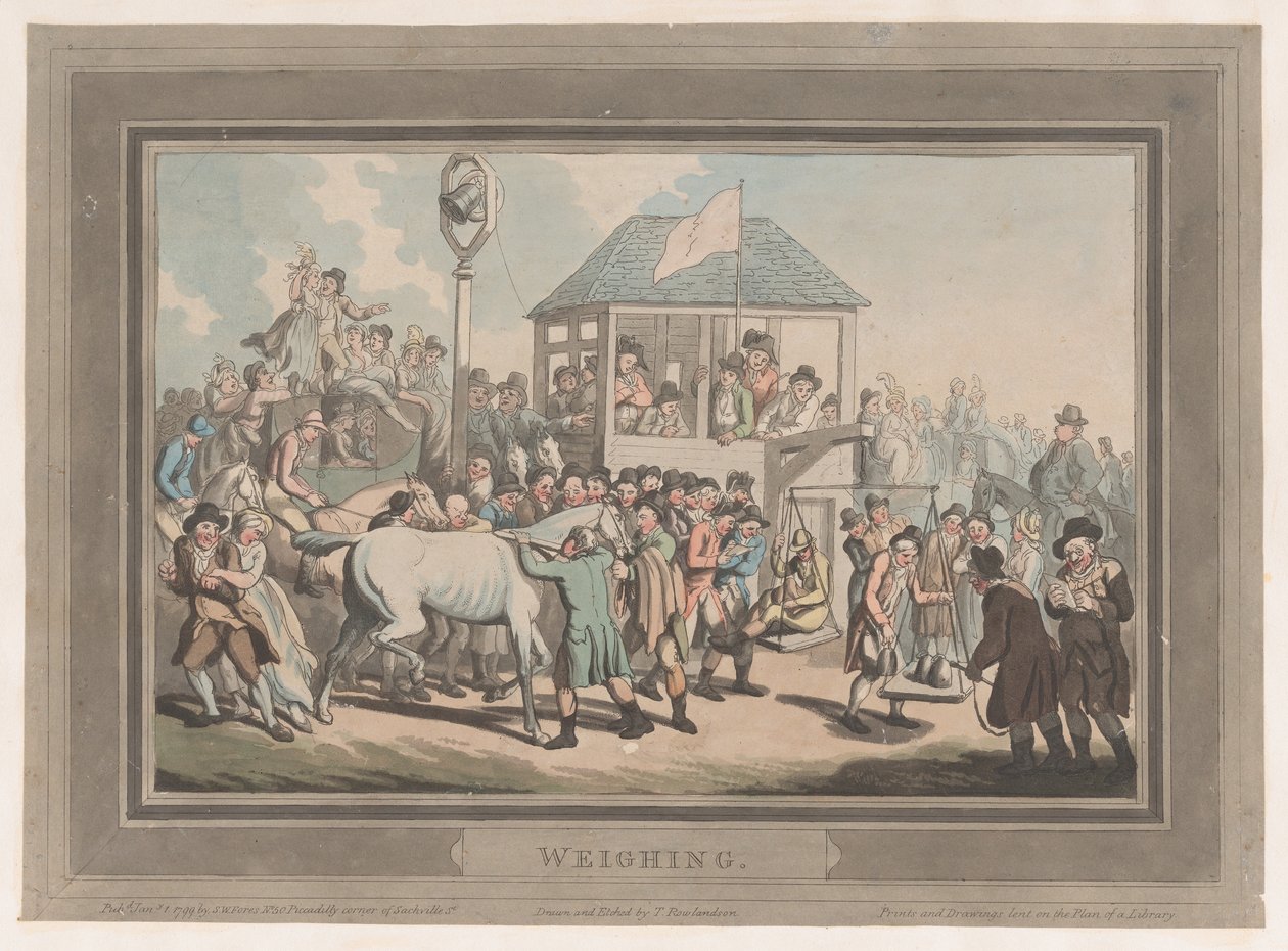 Vägning, 1 januari 1799., 1 januari 1799. av Thomas Rowlandson