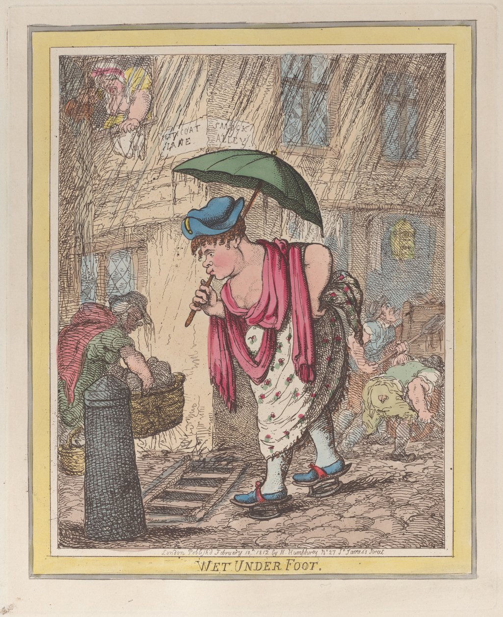 Wet Under Foot, 10 februari 1812, 10 februari 1812. av Thomas Rowlandson
