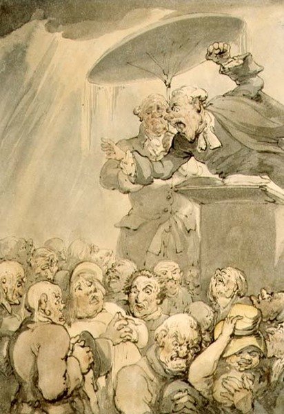 William Field (1768-1851) Predikning av Thomas Rowlandson