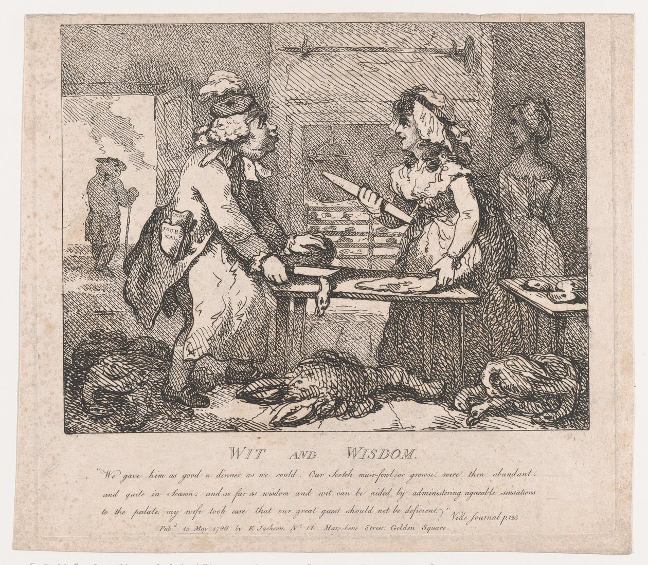 Vett och visdom Pittoreska skönheter i Boswell, Part the First, 15 maj 1786., 15 maj 1786. av Thomas Rowlandson