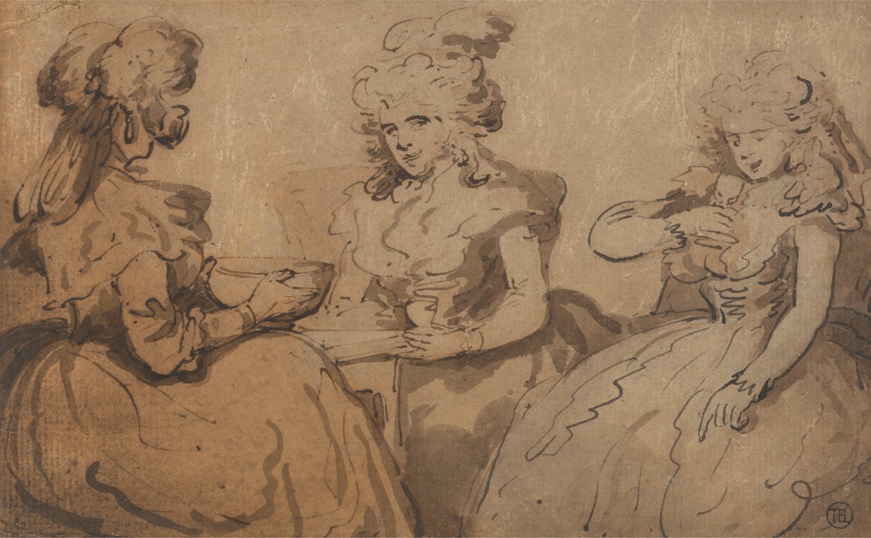 Kvinnor som dricker punsch av Thomas Rowlandson