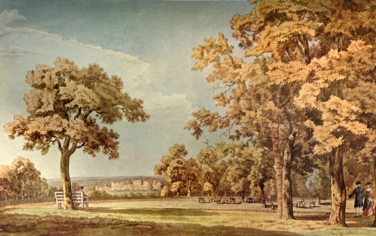 Windsor Castle från Great Park Near the End of the Long Walk, 1740-1798, 1934. av Thomas Sandby