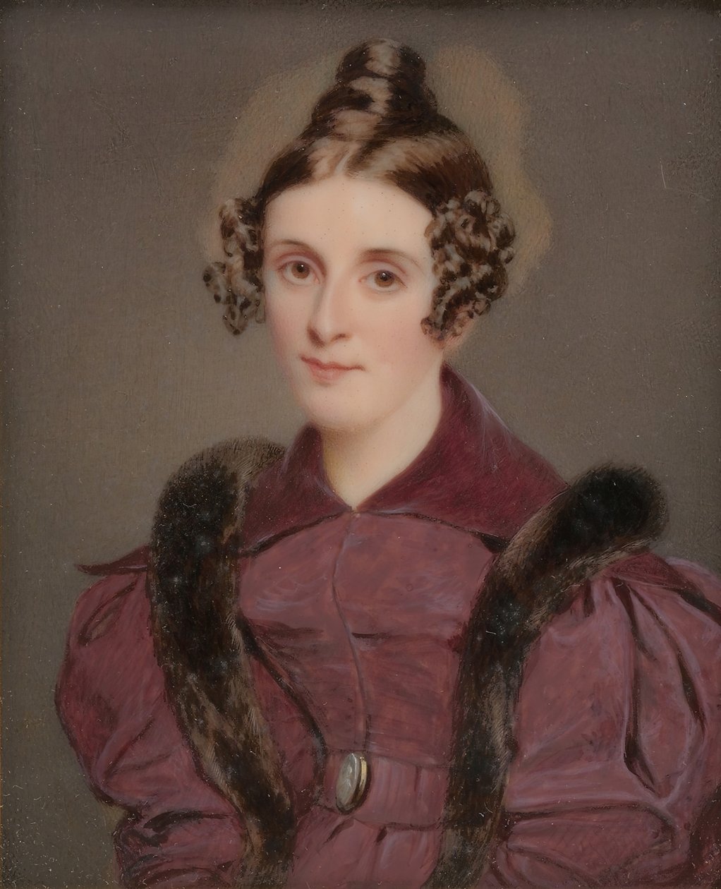 Porträtt av en dam, ca. 1835. av Thomas Seir Cummings