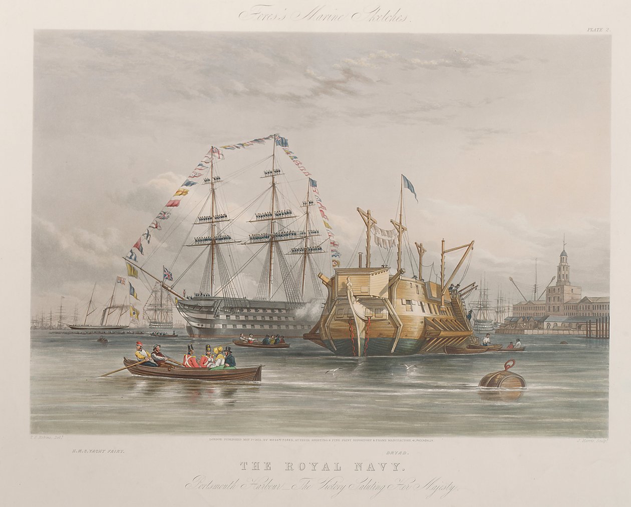 Den kungliga flottan. Portsmouth Harbour - 