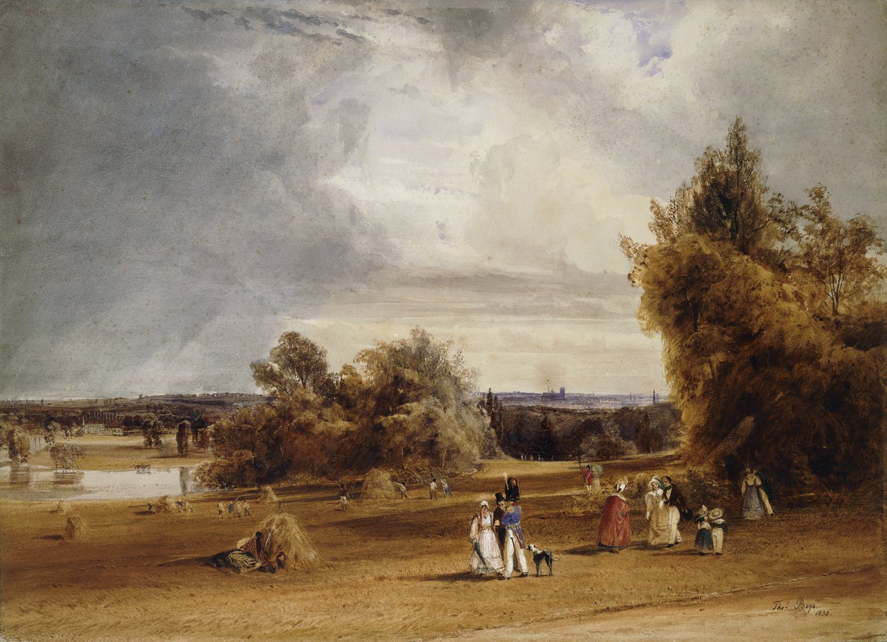 En utsikt över Paris från St. Cloud, 1830 av Thomas Shotter Boys