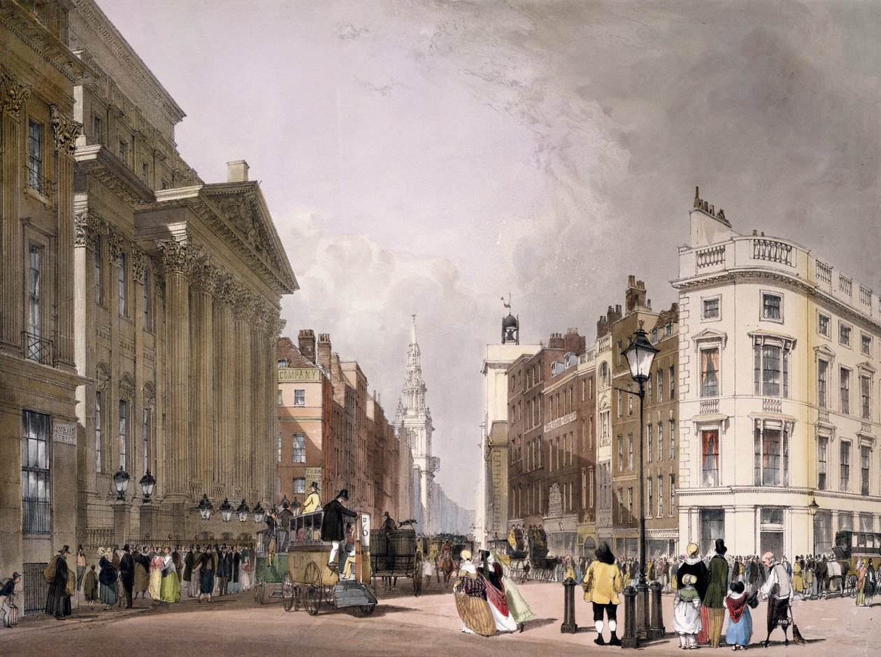 Cheapside och herrgården, 1842 av Thomas Shotter Boys