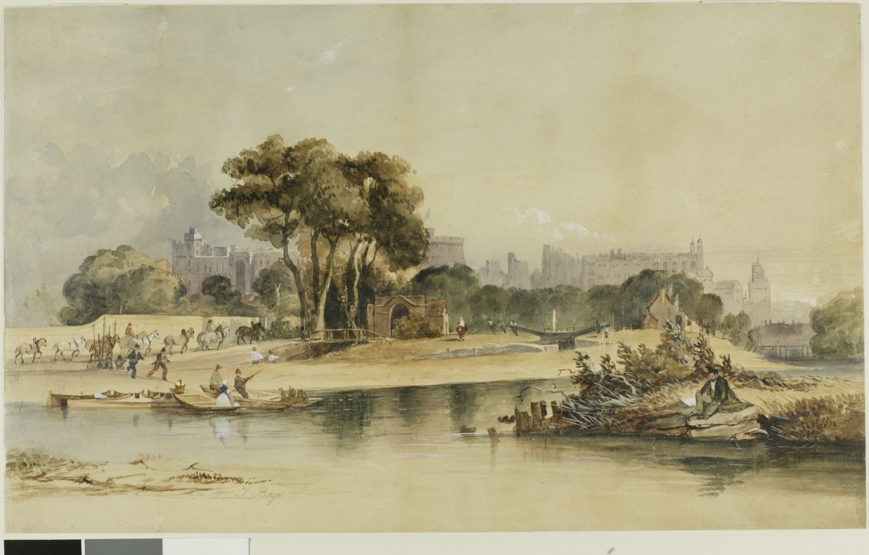 Omgivningen av Windsor Castle av Thomas Shotter Boys