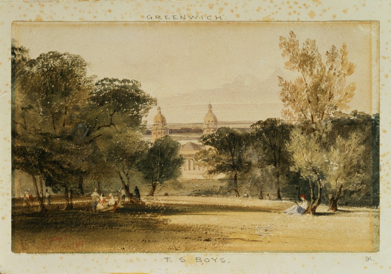 Greenwich Hospital från parken, 1830 av Thomas Shotter Boys