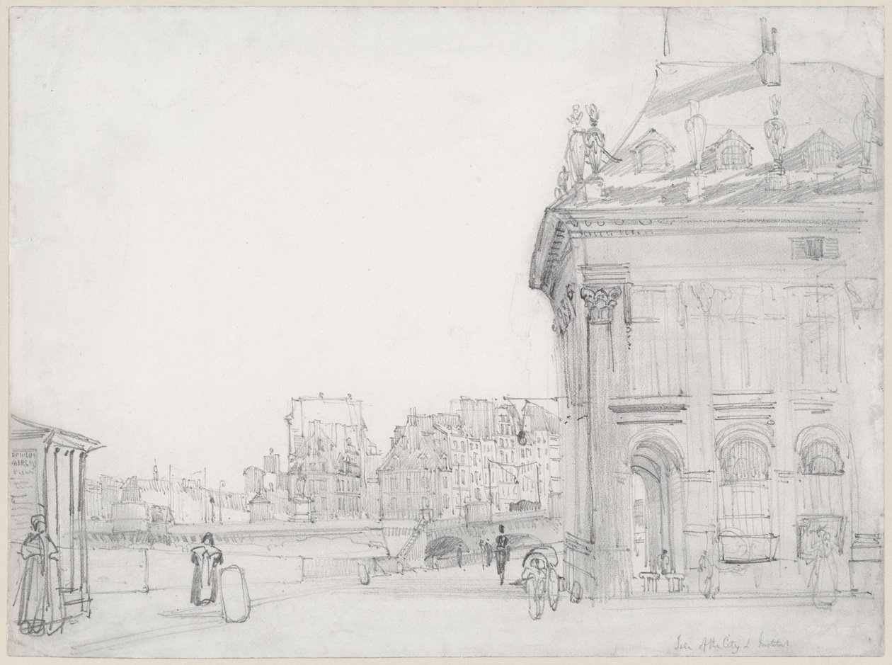 Île de la Cité från Institut, Paris av Thomas Shotter Boys