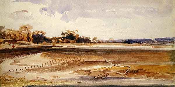 Les Salinieres, Trouville (akvarell på papper) av Thomas Shotter Boys