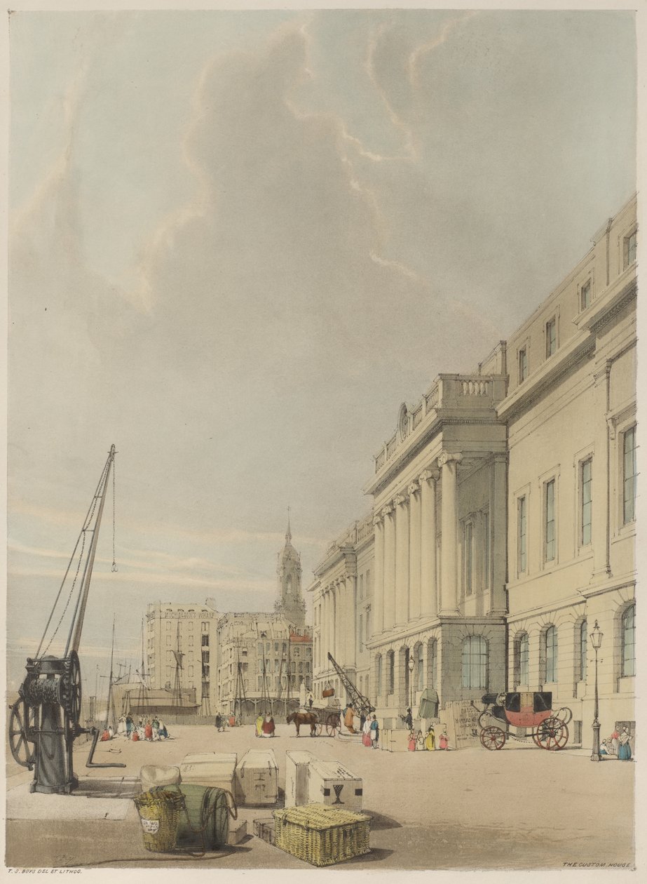London som det är: Dörröppning, Custom House av Thomas Shotter Boys