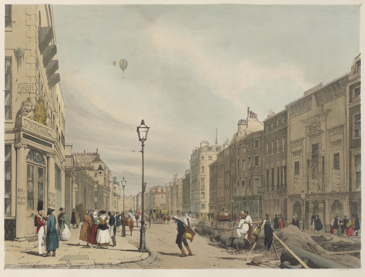 London As It Is: Piccadilly, tittar österut mot staden av Thomas Shotter Boys