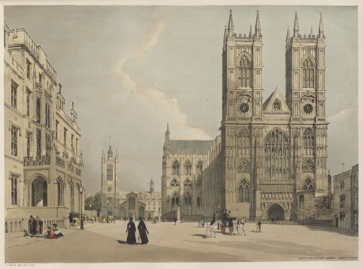London som det är: Westminster Abbey av Thomas Shotter Boys