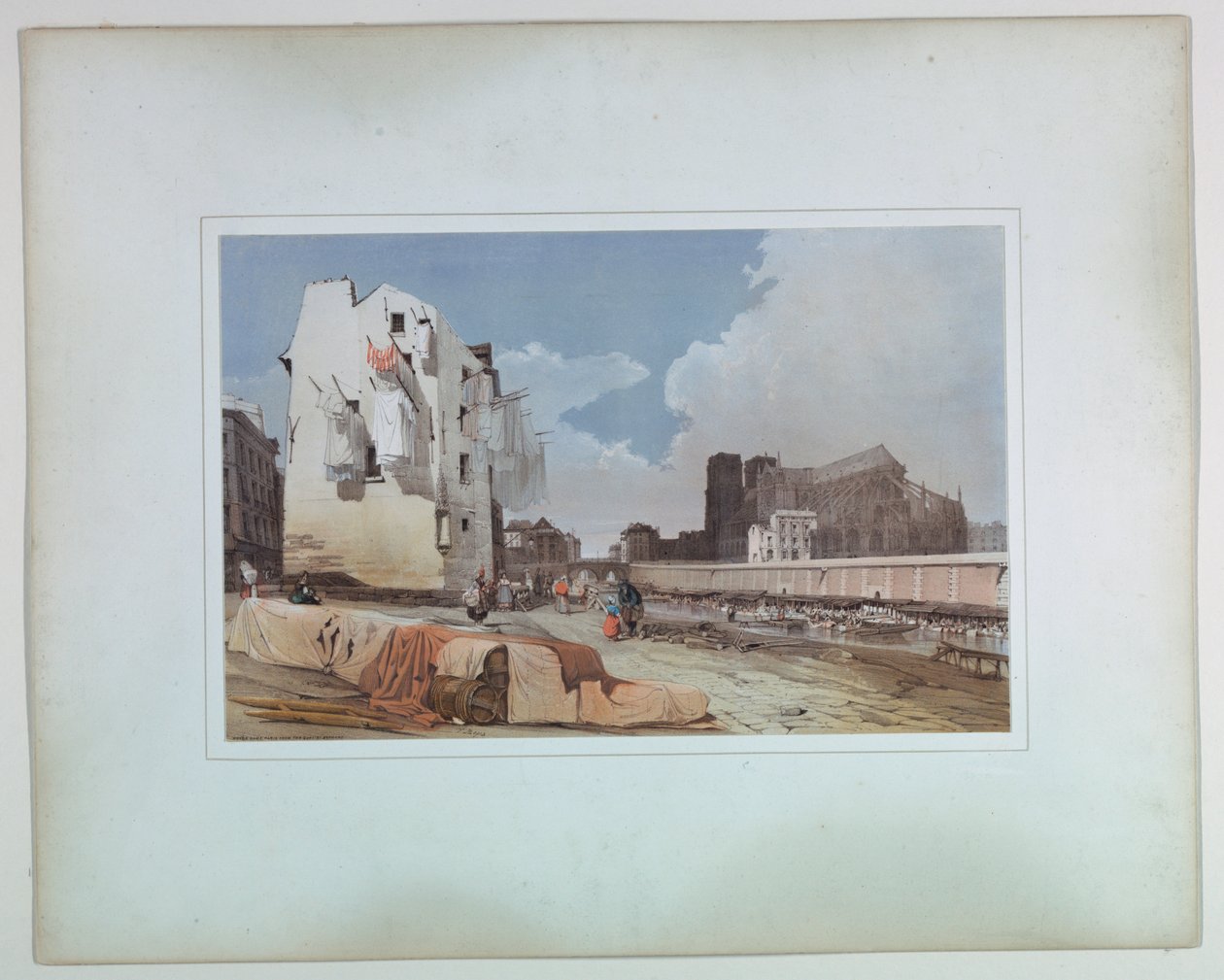 Notre Dame, Paris från Quai Saint Bernard av Thomas Shotter Boys