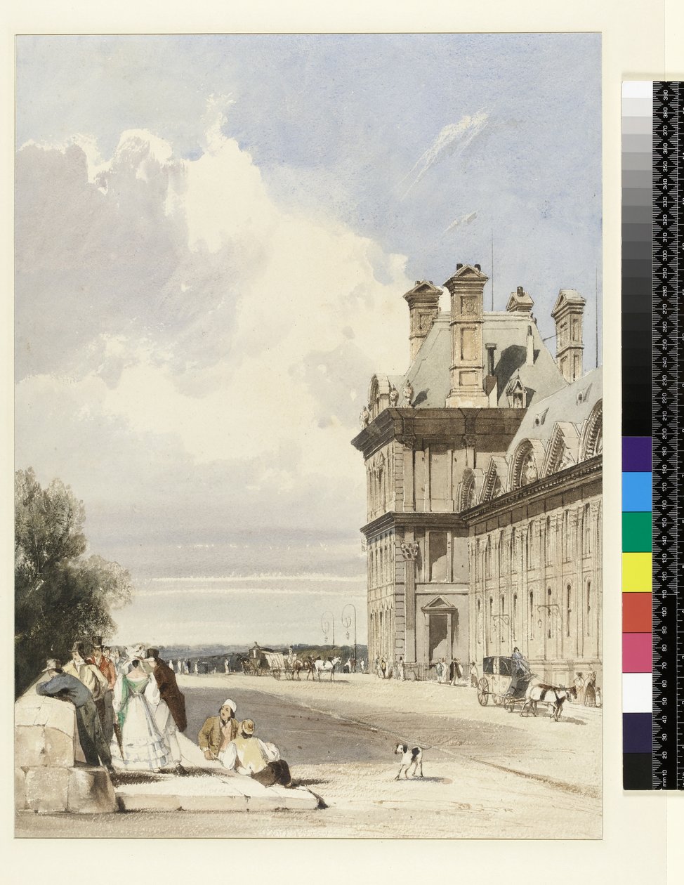 Pavilion de Flore, Tuilerierna, Paris, ca 1829 av Thomas Shotter Boys