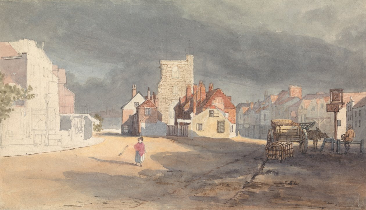 Gatubild i Stratford by Bow av Thomas Shotter Boys