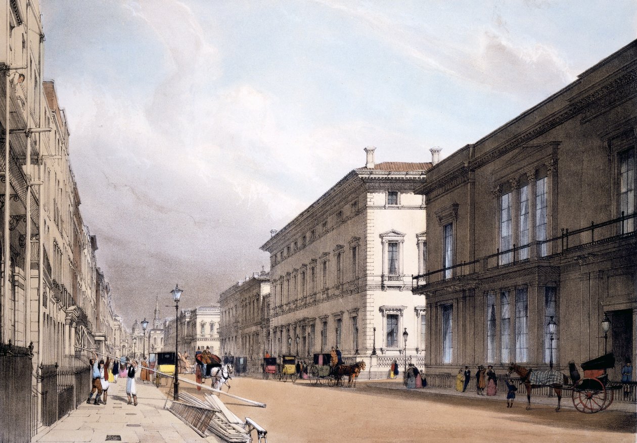 Club Houses, Pall Mall, 1842 av Thomas Shotter Boys