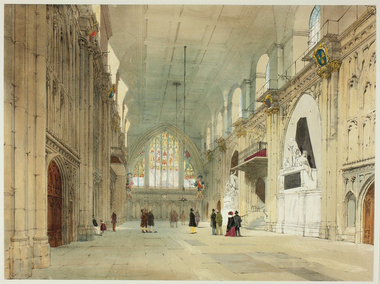 The Guildhall, skylt 25 från Original Views of London as It Is av Thomas Shotter Boys