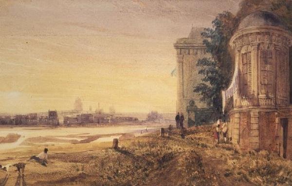 Paris utkanter (akvarell) av Thomas Shotter Boys