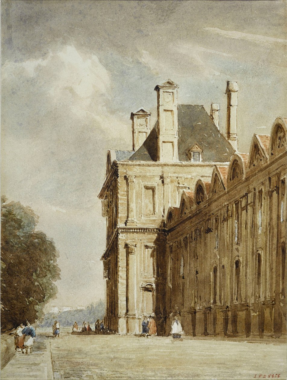 The Pavillon de Flore, ca 1835 (akvarell) av Thomas Shotter Boys