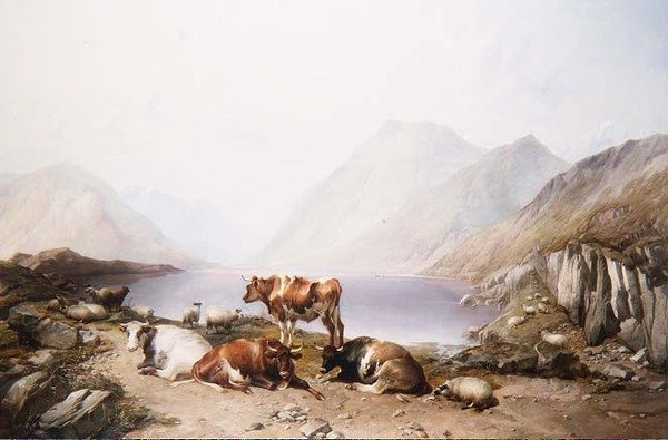 Ett stopp på vägen, Loch Etive av Thomas Sidney Cooper