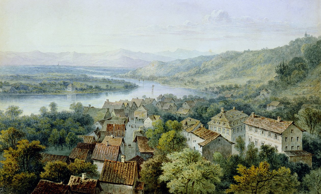 Utsikt över Karlsruhe av Thomas Sidney Cooper