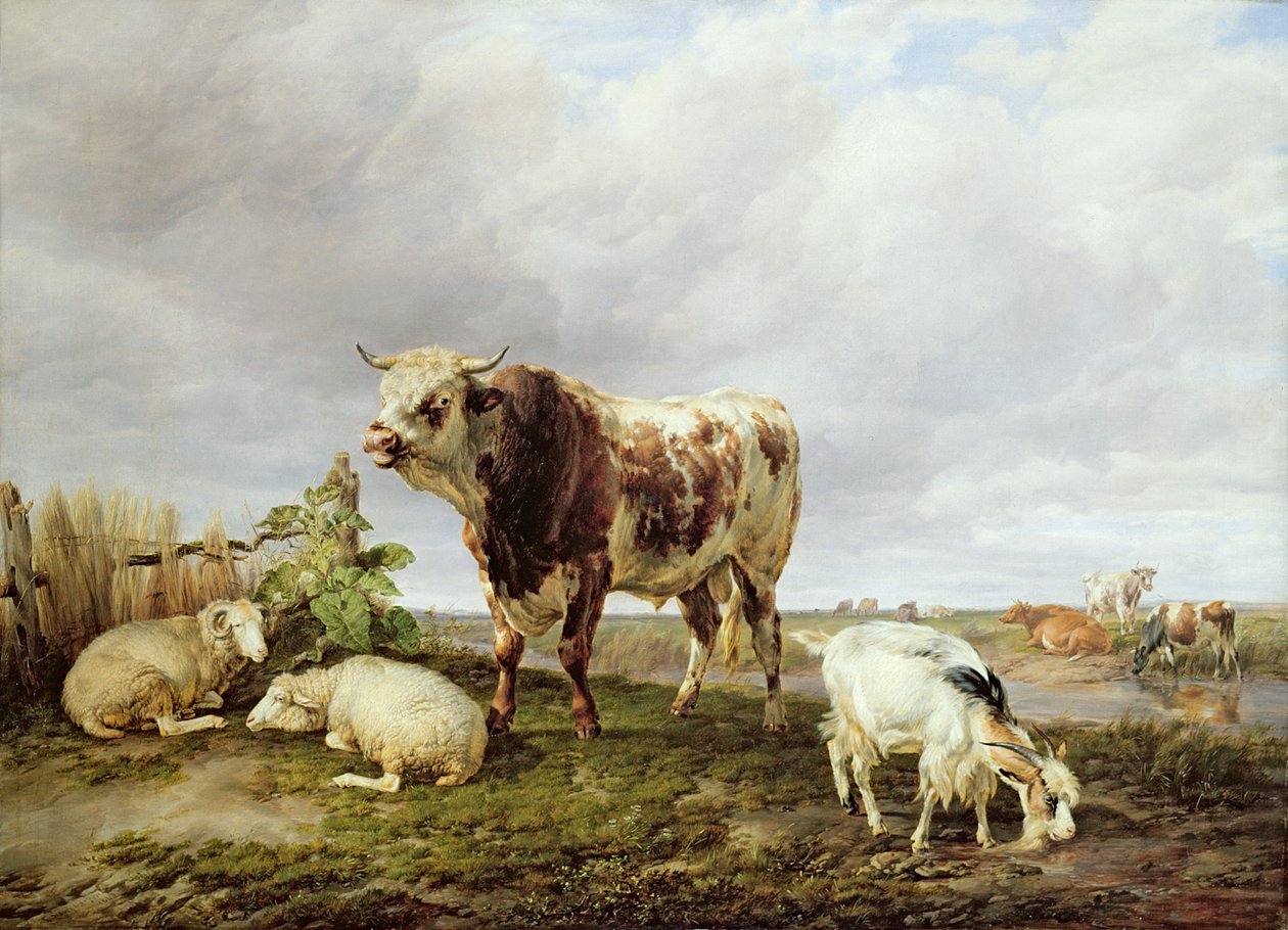 Boskap på ängen av Thomas Sidney Cooper