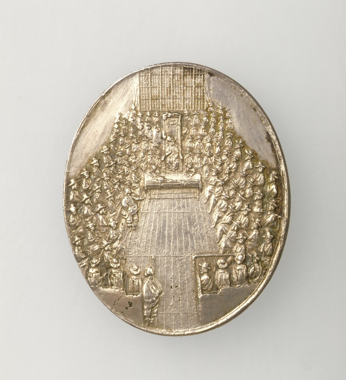 Dunbar-medalj föreställande The House of Parliament 1650 (baksidan) (silver) (för framsidan se 168065) av Thomas Simon