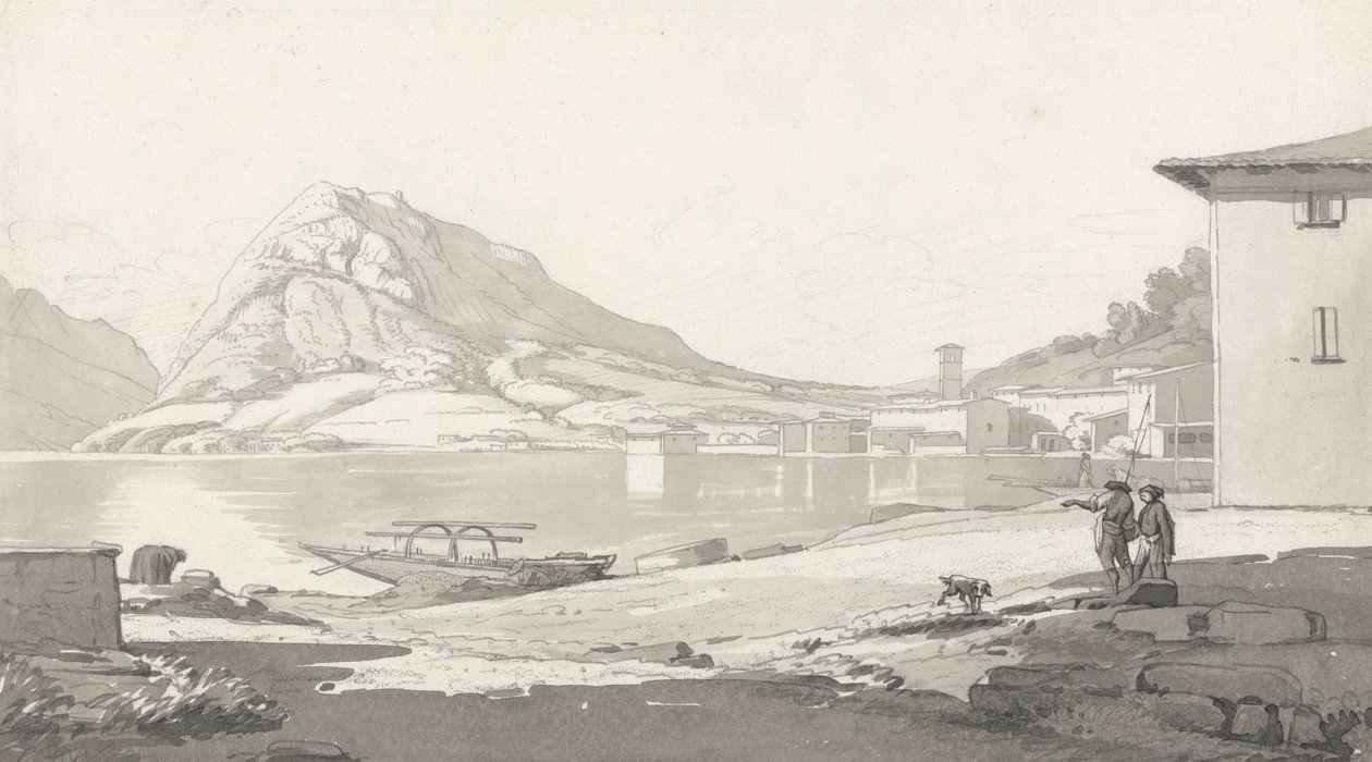 Staden och Luganosjön av Thomas Smith of Derby