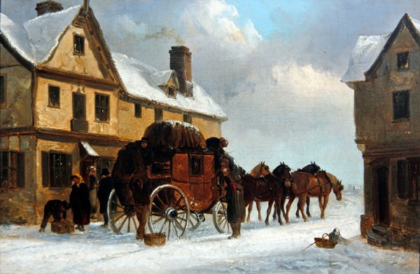 Lossa scenen (olja på duk) av Thomas Smythe