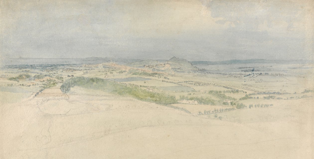 En avlägsen utsikt över Edinburgh av Thomas Stothard