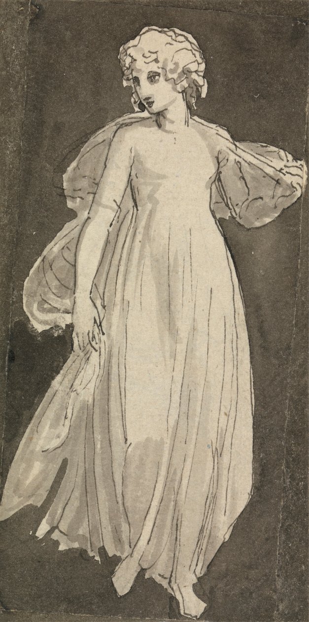 Flicka, Full Längd, Framåtvänd av Thomas Stothard
