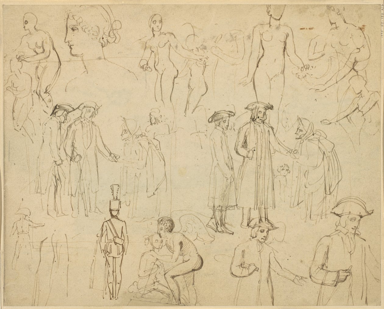 Roger de Coverley och zigenarna [verso] av Thomas Stothard