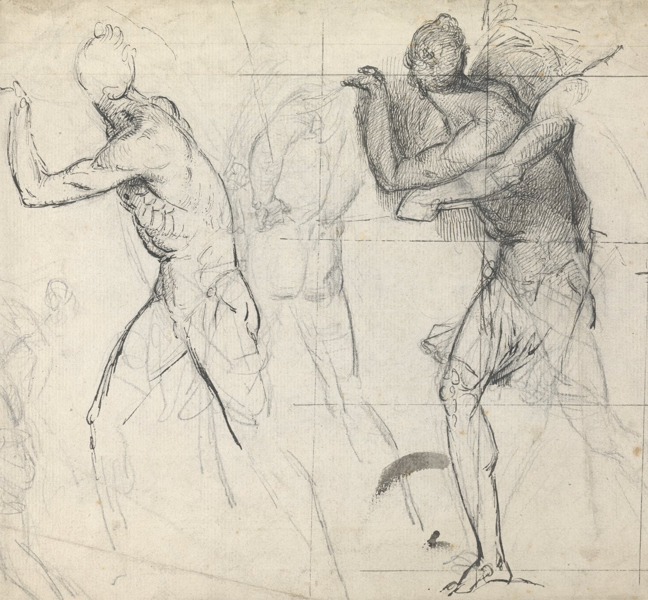 Skiss av klassiska figurer i aktion av Thomas Stothard